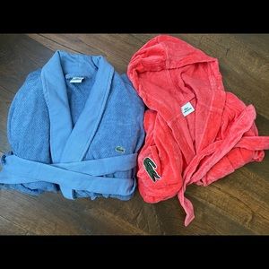 Brand new His and Hers Lacoste Robes